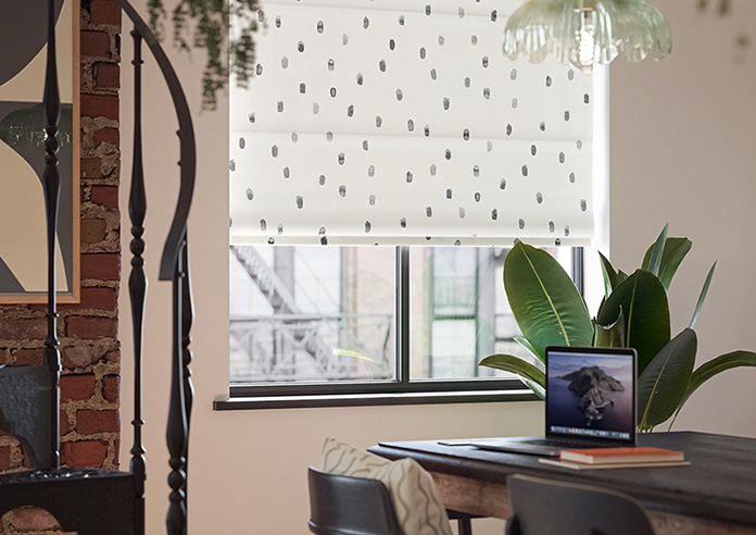 Ink Spots, Warm Grey - Twist&Fit Roman Blind - Image 5